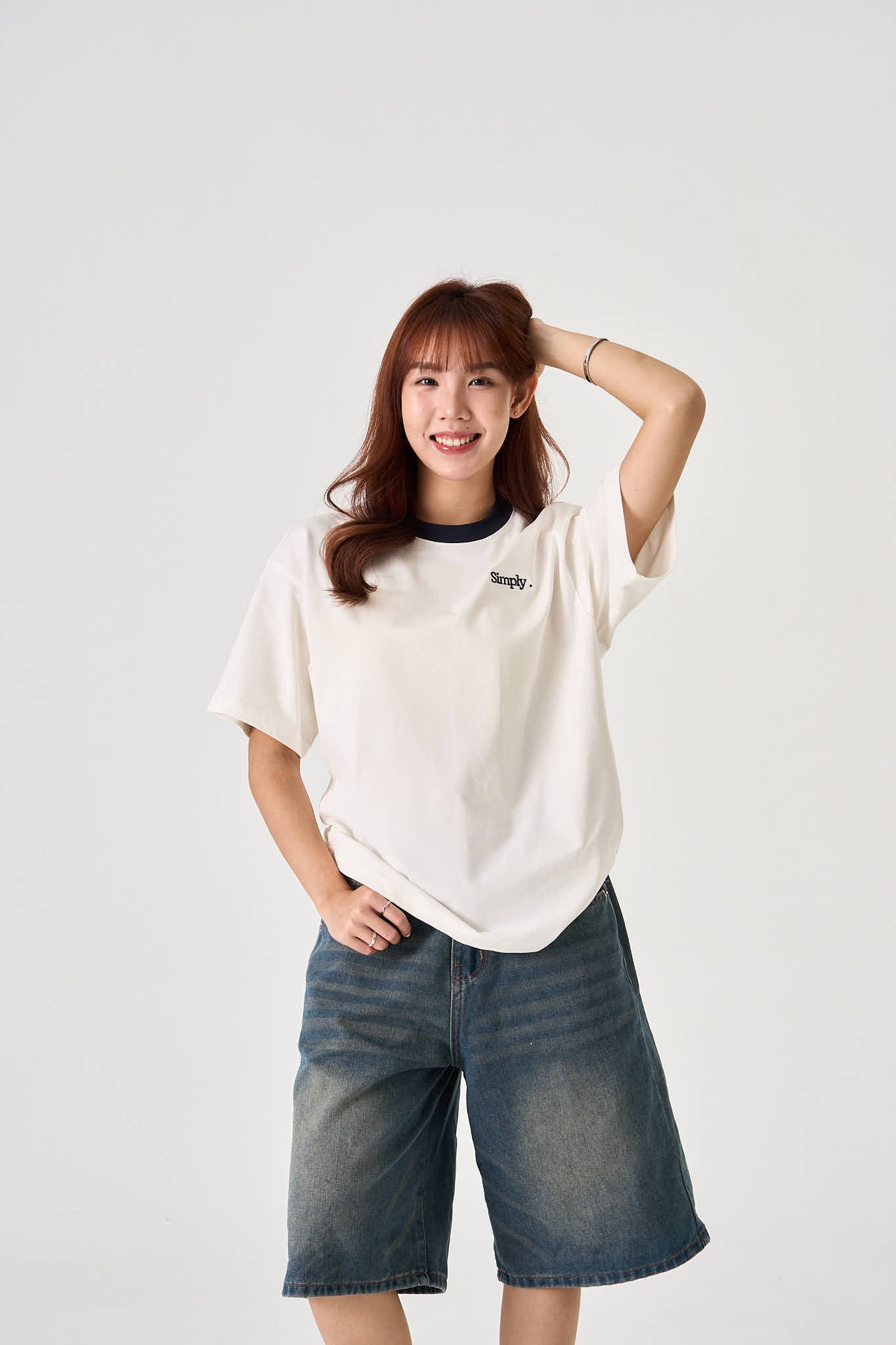 Simply. Unisex Oversized Bi-Colour T - Simply